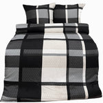 Fleece Bettwäsche In Anthrazit Kästchen Design Mit Verdecktem Reißverschluss Größe wählbar