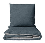 Jersey Bettwäsche 100% Baumwolle Grau & Anthrazit Wendebettwäsche Mit YKK Reißverschluss Größe wählbar