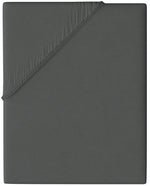 Jersey Spannbettlaken 100% Baumwolle, Wählbare Größe, Anthrazit, Einfarbig mit Rundumgummi