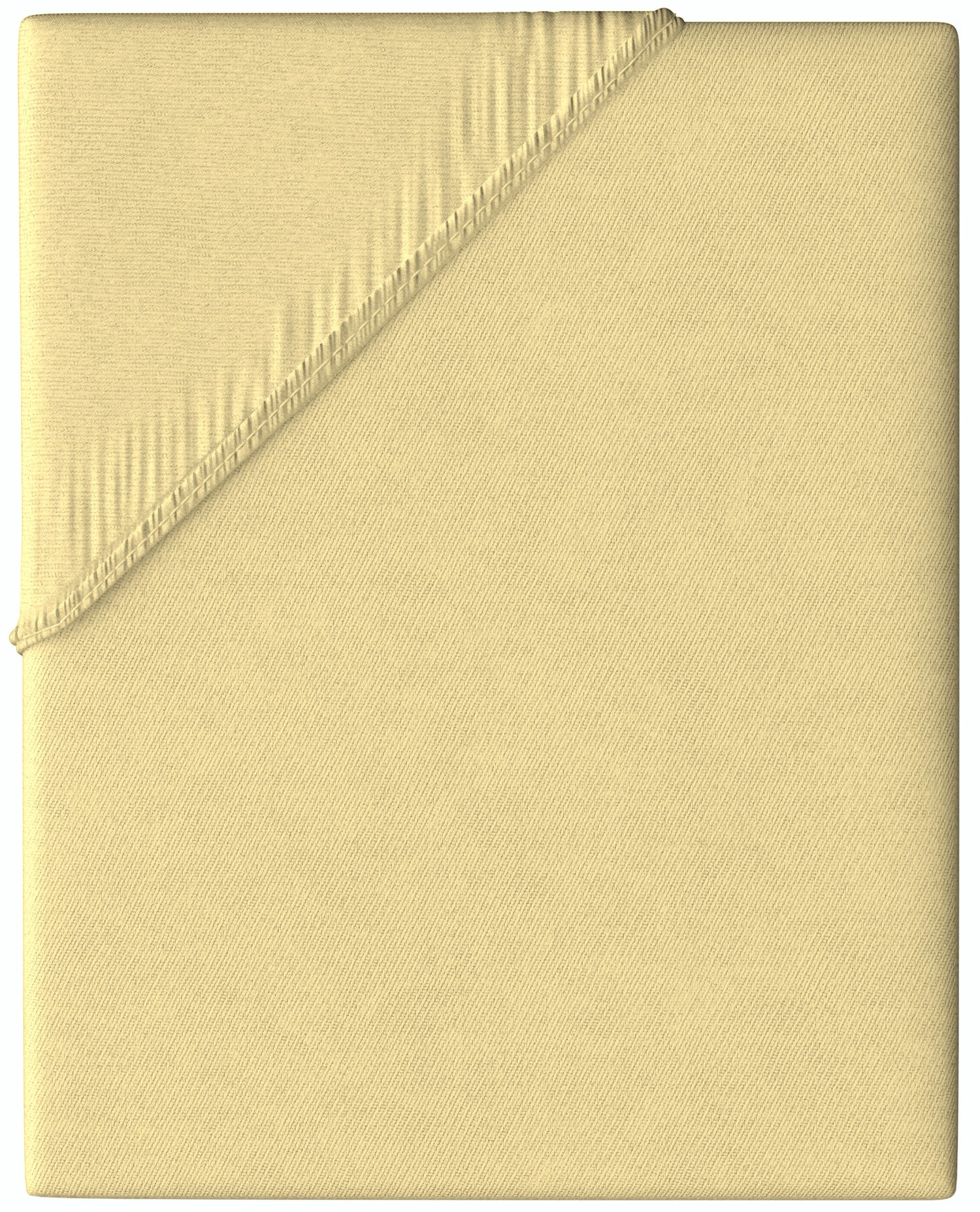 Jersey Spannbettlaken 100% Baumwolle, Wählbare Größe, Beige, Einfarbig mit Rundumgummi