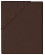 Jersey Spannbettlaken 100% Baumwolle, Wählbare Größe, Braun, Einfarbig mit Rundumgummi