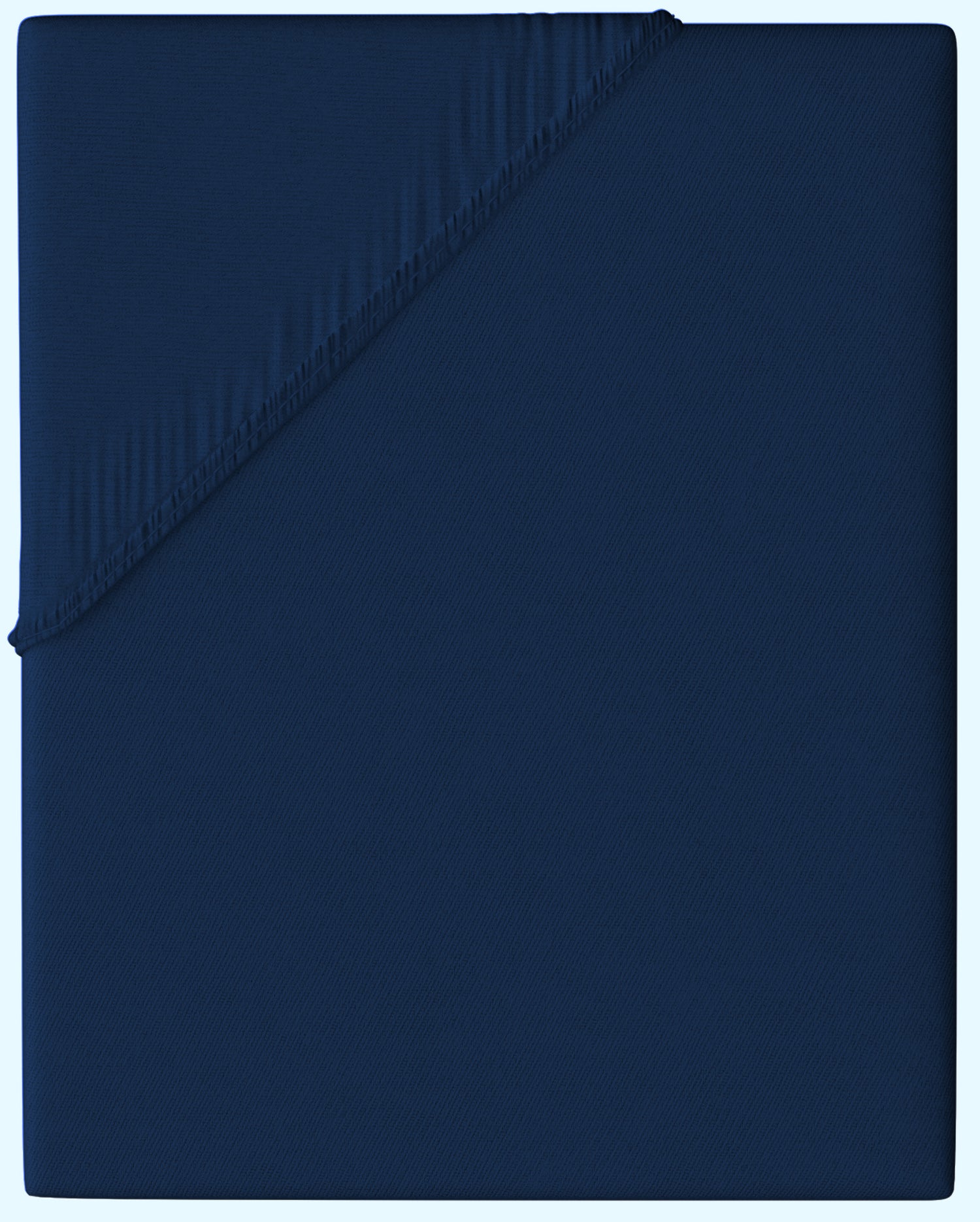 Jersey Spannbettlaken 100% Baumwolle, Wählbare Größe, Dunkelblau, Einfarbig mit Rundumgummi