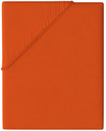 Jersey Spannbettlaken 100% Baumwolle, Wählbare Größe, Orange, Einfarbig mit Rundumgumm