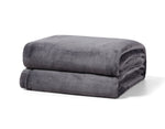 Flauschige Kuscheldecke in Anthrazit, hochwertiges Flanell, weich & warm – ideal für Sofa & Bett