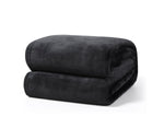 Kuscheldecke in Schwarz aus Flanell, 250gsm, weich & hochwertig
