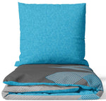 Renforce Bettwäsche Türkis Grau Sportlich In Handelsüblichen Größen