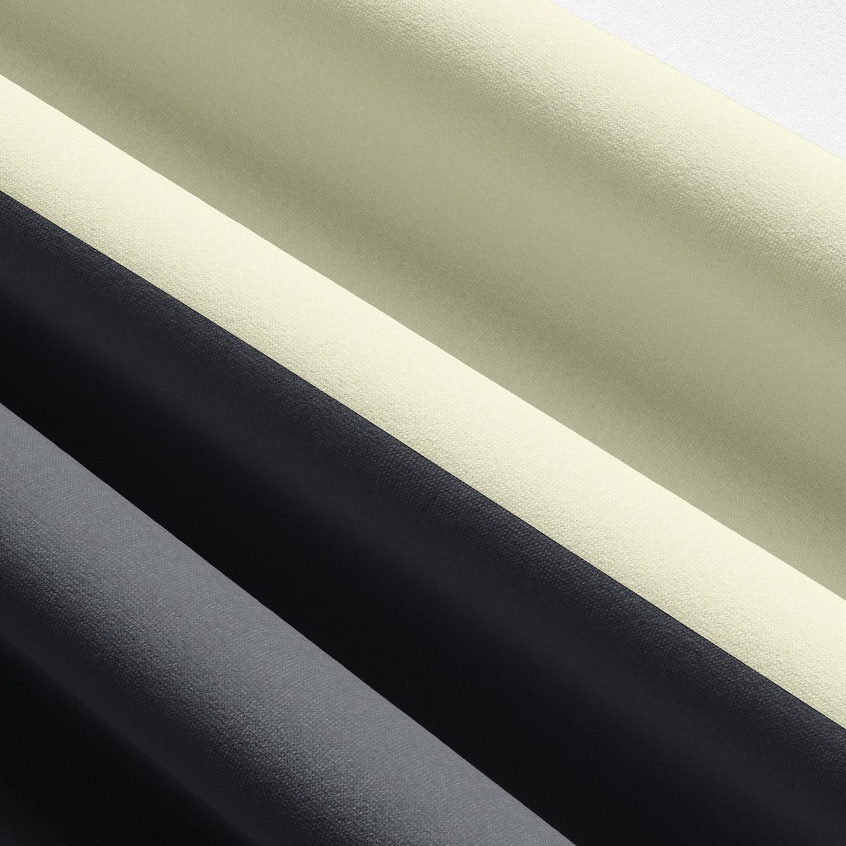 Nahaufnahme Baumwoll-Satin Stoff in Beige und Anthrazit