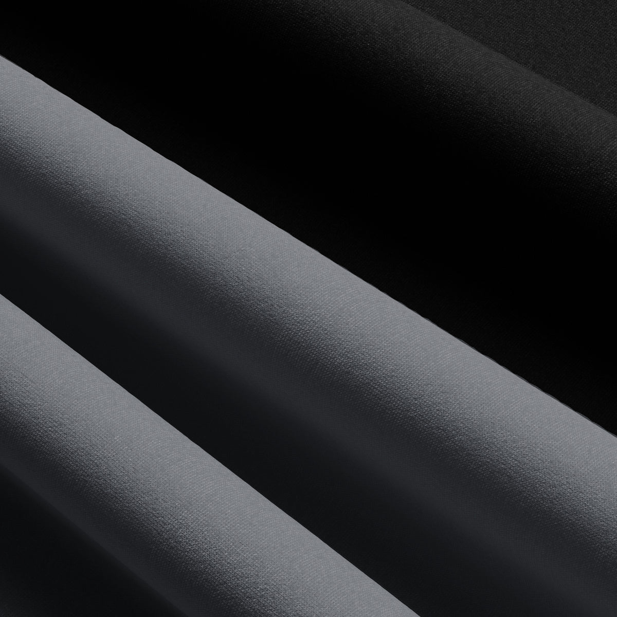 Nahaufnahme der feinen Baumwoll-Satin Oberfläche in Schwarz & Anthrazit – hochwertig & glatt