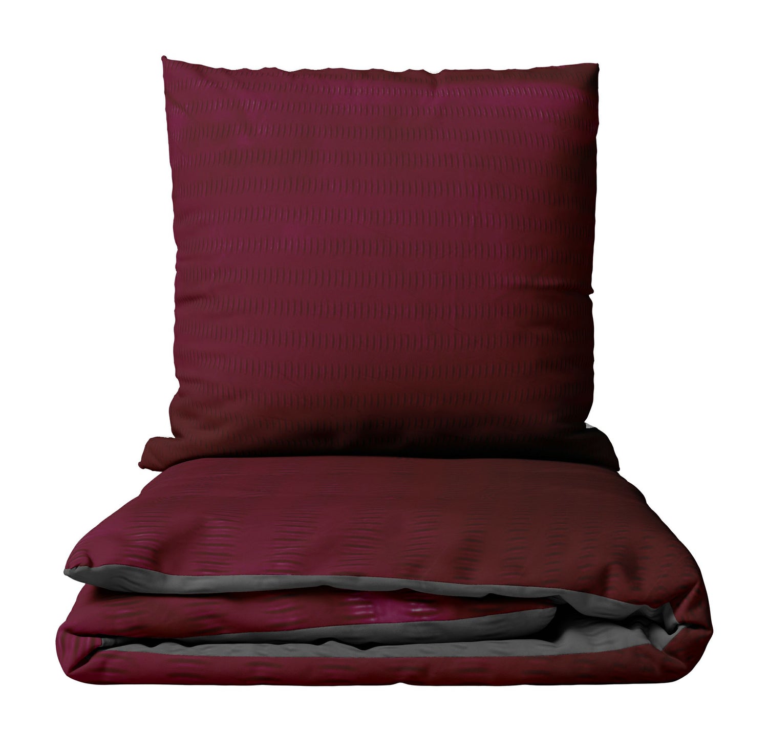 Seersucker Bettwäsche Bordeaux Anthrazit Wendebettwäsche Handelsübliche Größen