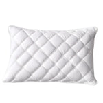 Steppkissen mit Diamantsteppung aus Mikrofaser in Weiß – Leonado Vicenti