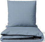 Baumwoll-Bettwäsche Grau Anthrazit Wende Bettwäsche Mit Verdecktem Reißverschluss Verschiedene Größen