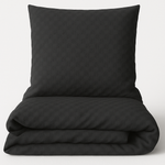 Renforcé Bettwäsche Schwarz Kariert aus 100% Baumwolle – fein gewebt & hochwertig