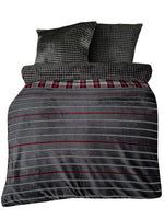 Teddyplüsch Bettwäsche Anthrazit Bordeaux, Flauschig, Modernes Wendeseitendesign, In Mehreren Größen Verfügbar