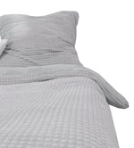 Teddyplüsch Bettwäsche Diamant-Optik Grau Mit Verdecktem Reißverschluss Größe wählbar