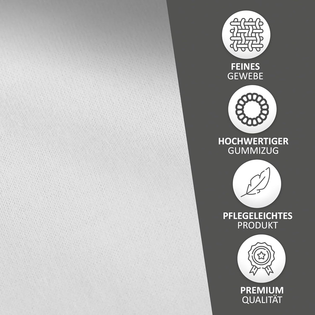 100% Baumwolle Jersey Spannbettlaken Weiß