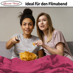 Bordeaux Kuscheldecke aus Flanell – ideal zum Entspannen und Wohlfühlen