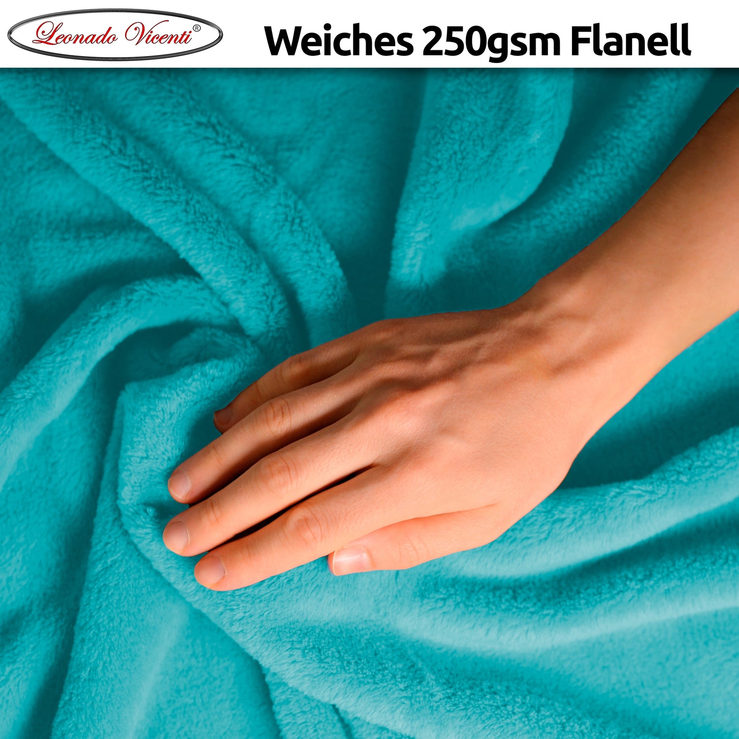  Entspannte Atmosphäre mit wärmender Kuscheldecke in Petrol von Leonado Vicenti