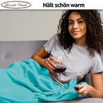 Flauschige Flanell-Oberfläche in Petrol mit 250gsm – spürbar weich und anschmiegsam