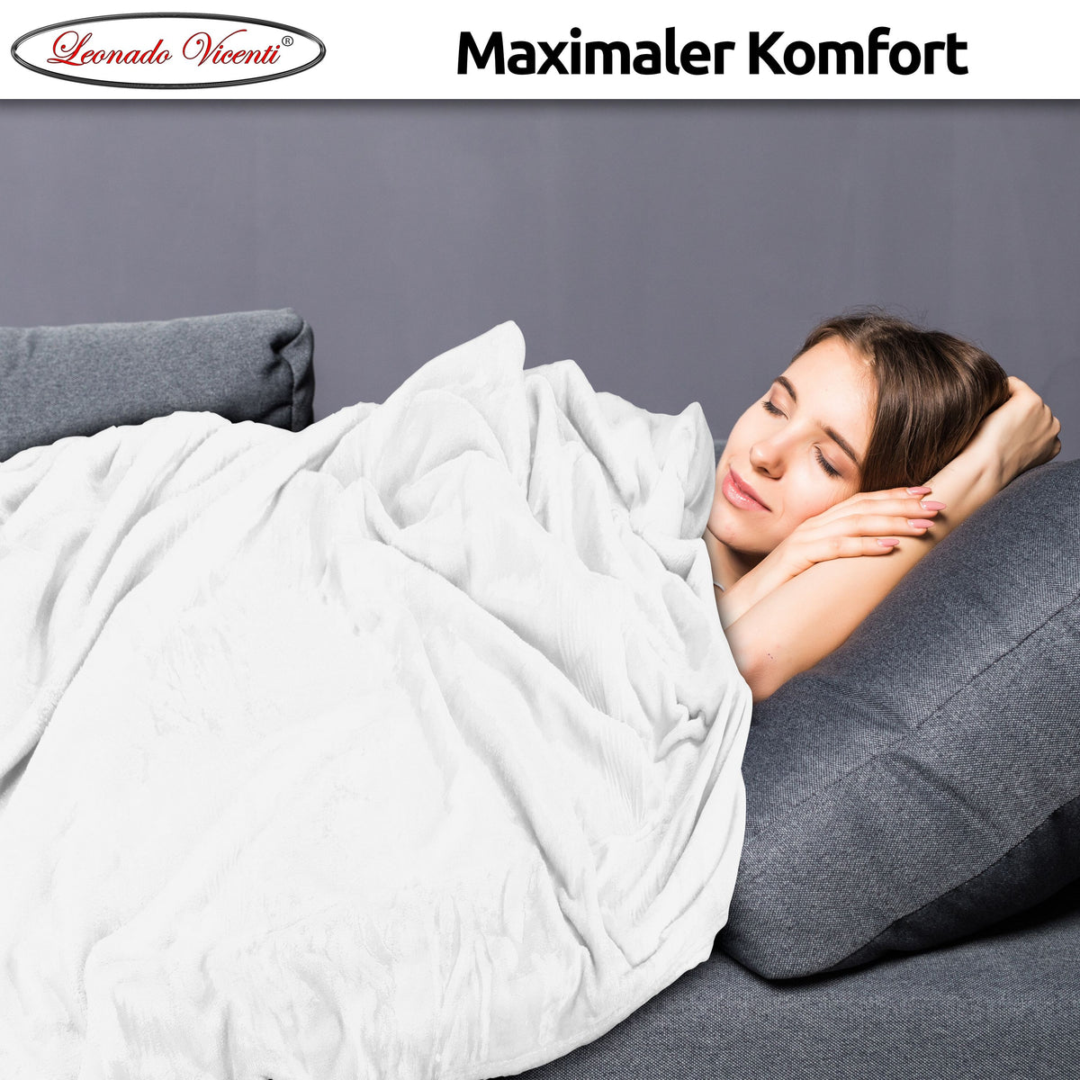 Maximaler Komfort mit weiß Kuscheldecke von Leonado Vicenti