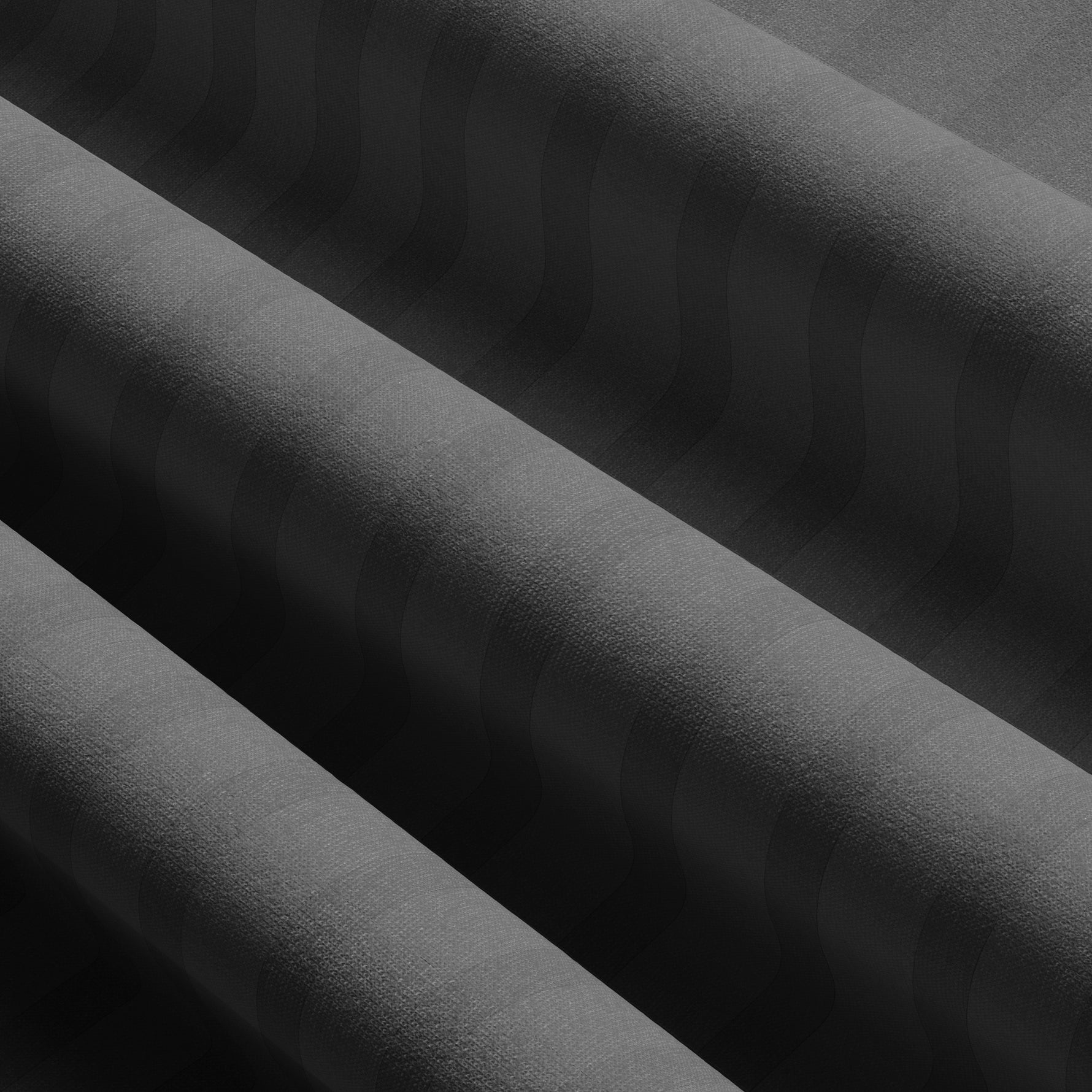 Gestreifter Damast-Stoff aus 100 % Baumwolle-Satin in Anthrazit – feine Webart mit edlem Glanz