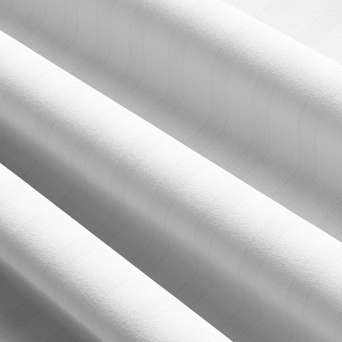 Nahaufnahme des weiß Damast-Streifens auf Baumwoll-Satin – hochwertiges Material mit elegantem Glanz