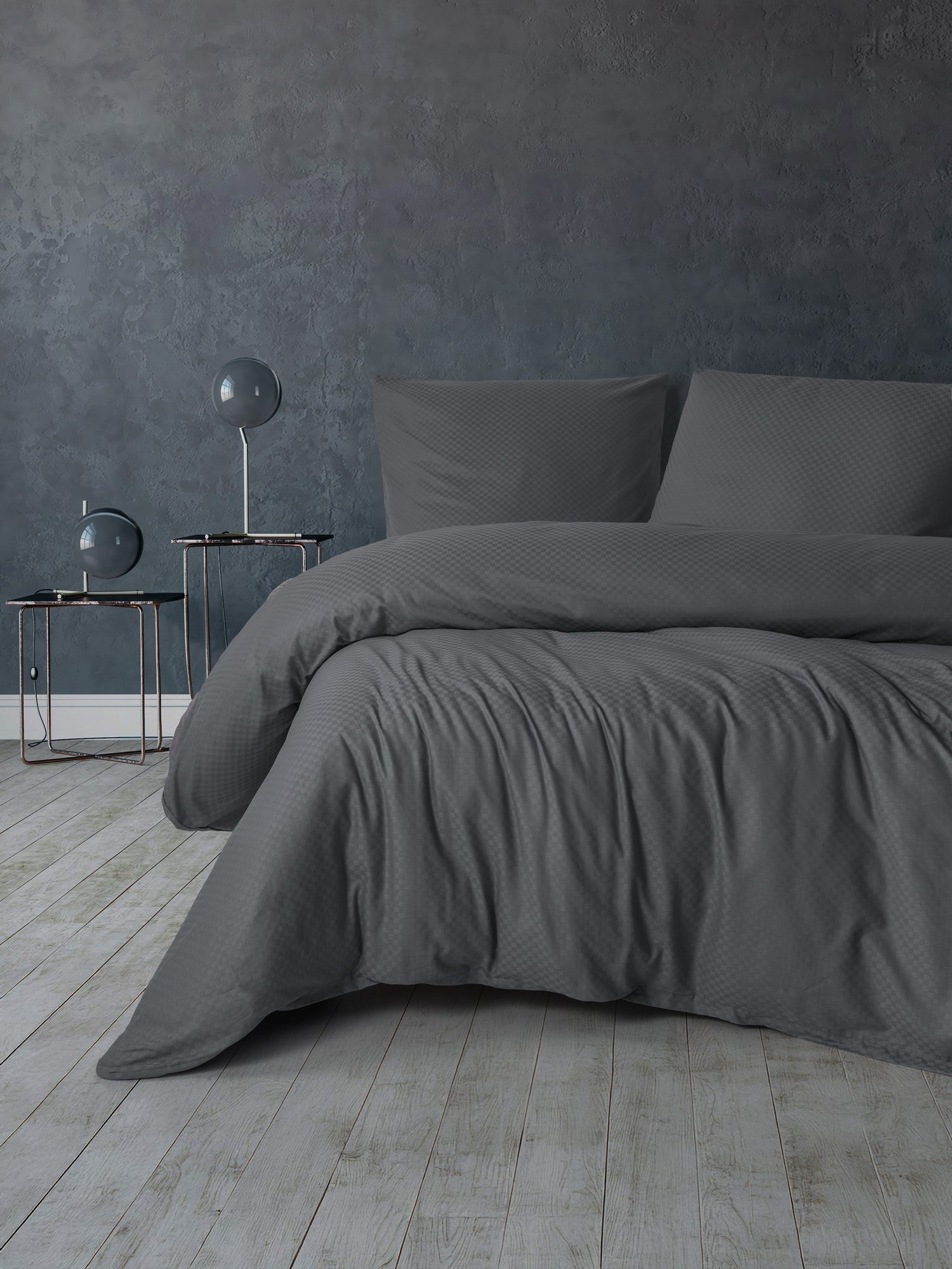 Grau Karierte Renforcé Bettwäsche – modern, stilvoll & gemütlich im Schlafzimmer