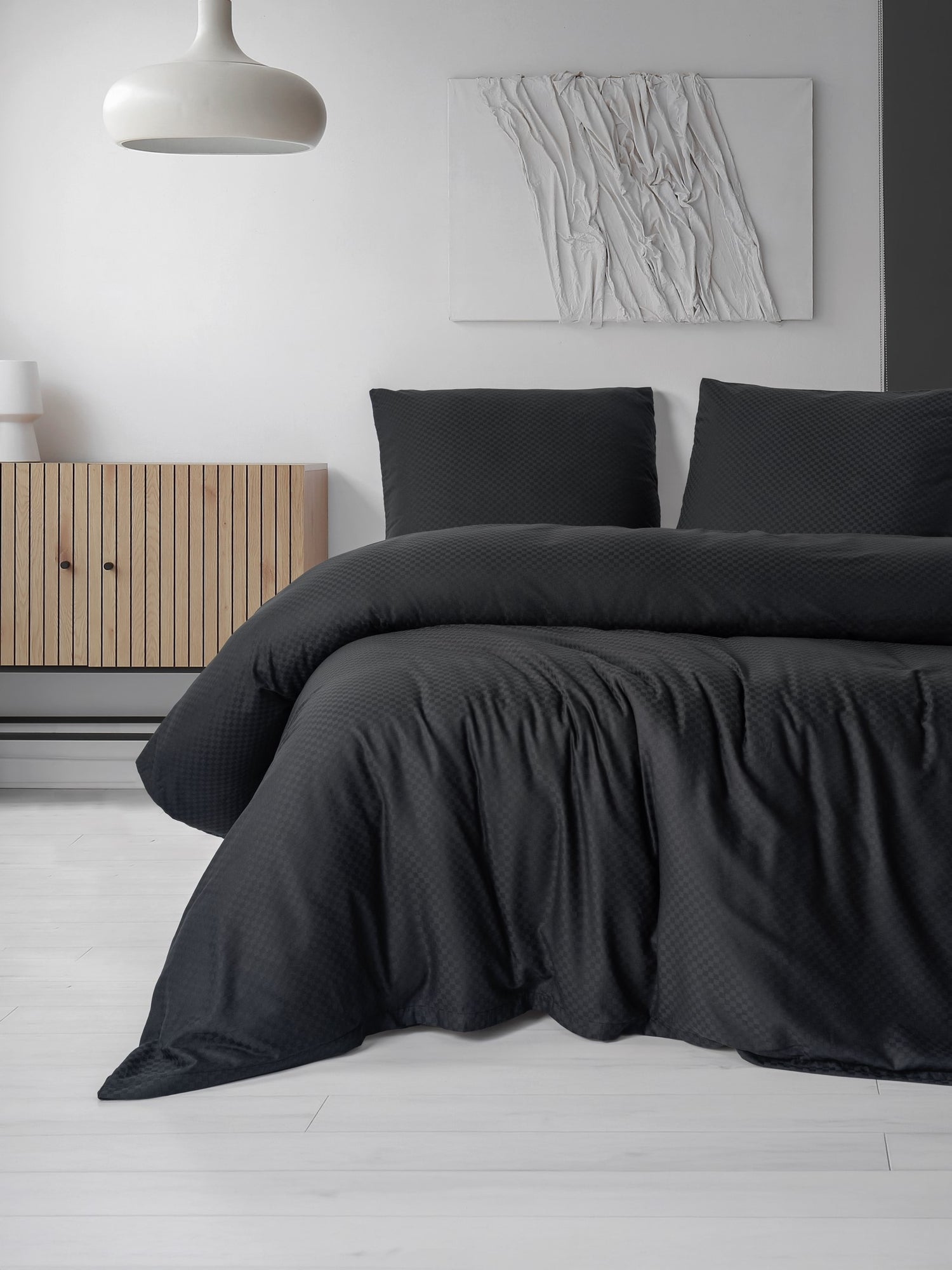 Schwarze Karierte Renforcé Bettwäsche – modern, stilvoll & gemütlich im Schlafzimmer